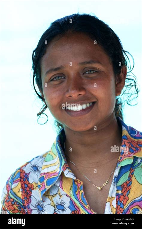 Maldives Portrait Of A Woman Stock Photo 8531026 Alamy