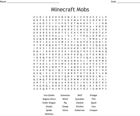 Minecraft Word Search Free Printable Download Puzzld Minecraft Word