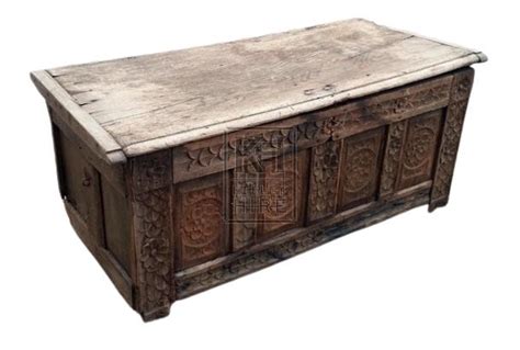 Chests And Coffers Prop Hire Large Dark Wood Carved Coffer Chest