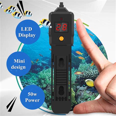 50w Aquarium Heater Submersible Fish Tank Water Adjustable Temperature