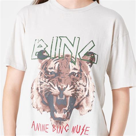 Anine Bing Tiger T Shirt Women Regular Fit T Shirts Flannels