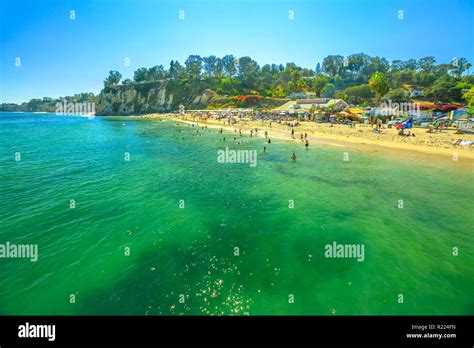 Spectacular Paradise Cove In Malibu California United States With Turquoise Waters Seen From