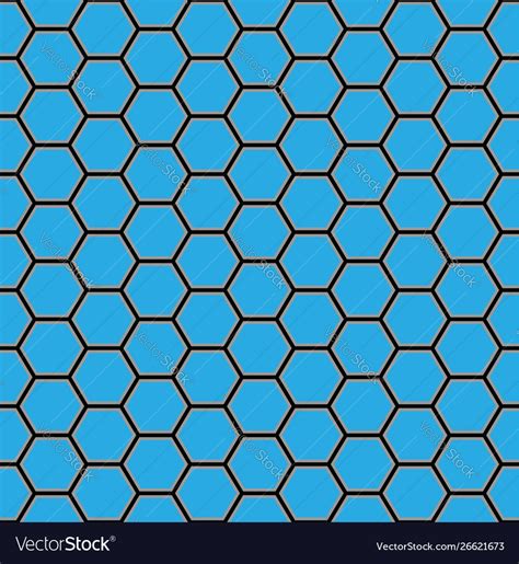 Seamless Pattern Hexagon Honeycomb Texture Vector Image