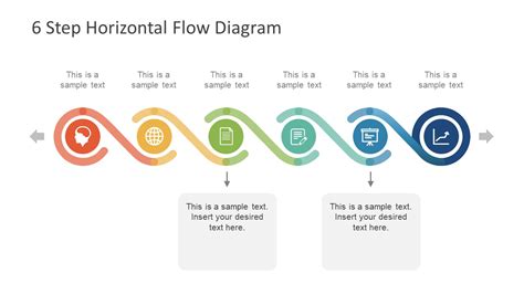6 Step Horizontal Powerpoint Diagram Slidemodel