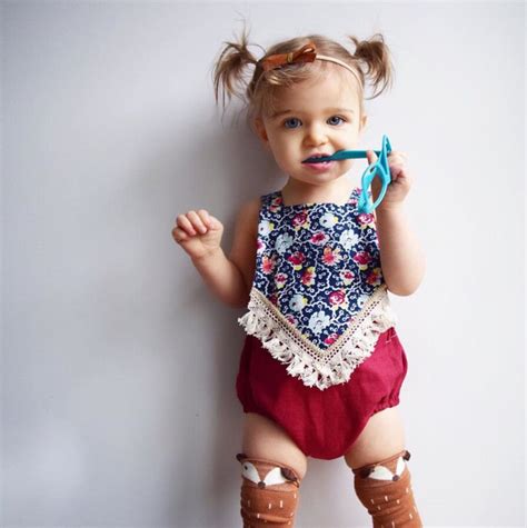 Bohemian Chic Online Store Boho Gipsy Store Baby Girl Floral Romper