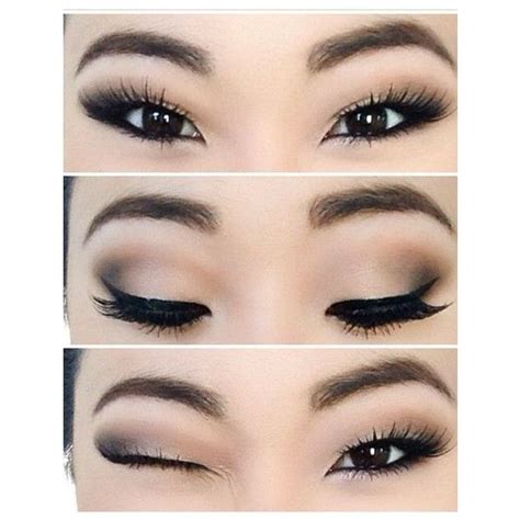 Asian Smokey Eye Liked On Polyvore Featuring Beauty Products Dicas De