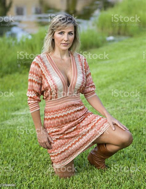 Stunning Fortysomething Woman Stock Photo Download Image
