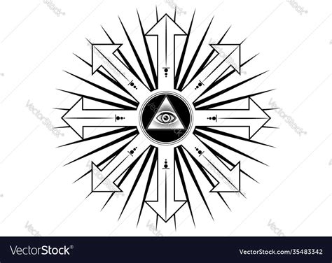 Ancient Magical Sigil Occult Mystic Symbol Icon Vector Image