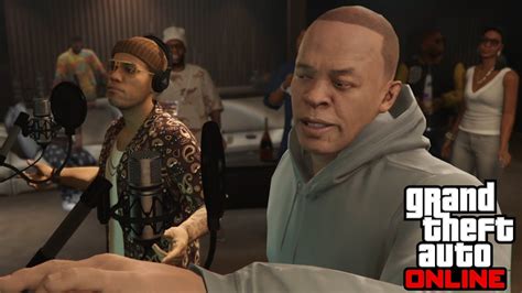 Dr Dre Ft Anderson Paak Recording A Song In The Gta Online Studio Youtube