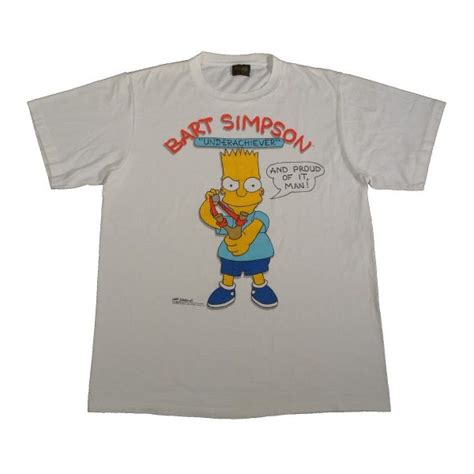 Bart Simpson Underachiever T Shirt Vintage 80s Tarks Tees