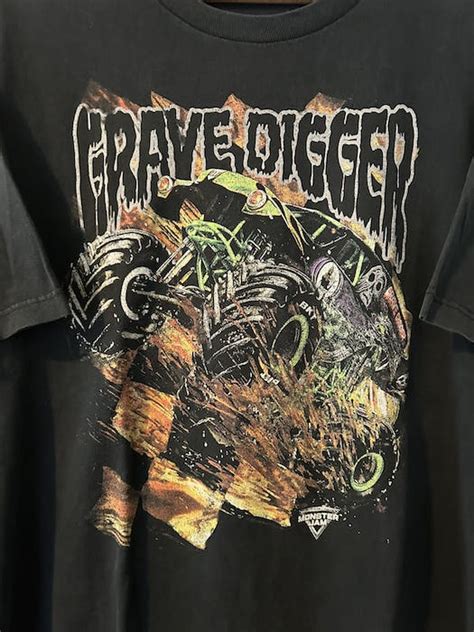 Vintage Crazy Vintage Y2k Grave Digger Monster Jam Shirt Opium Cool