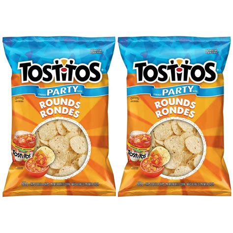tostitos bite size rounds tortilla chips party size 505g 17 8oz 2 pack {imported