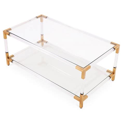 Add some clarity to your living room with the acrylic waterfall coffee table is the perfect addition to any home, bringing with it a clean, stylish feel that is sure to add some life to your living space. Gold & Acrylic Frame Coffee Table With Glass Shelves ...