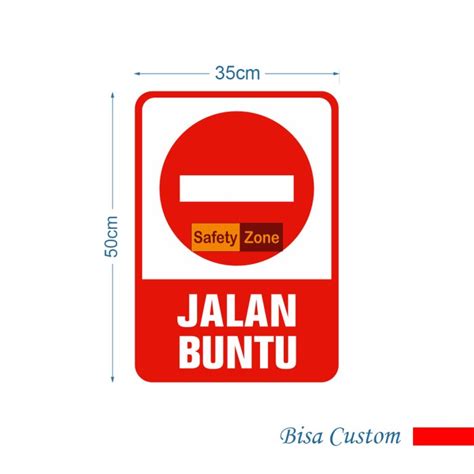 Jual Rambu Plat Plang Lalu Lintas Jalan Buntu X Cm Shopee Indonesia