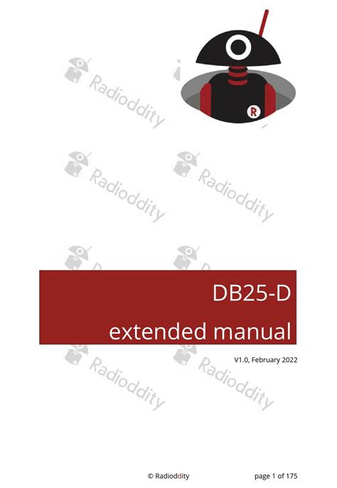 Radioddity Db25 D Extended Manual Pdf Download Manualslib