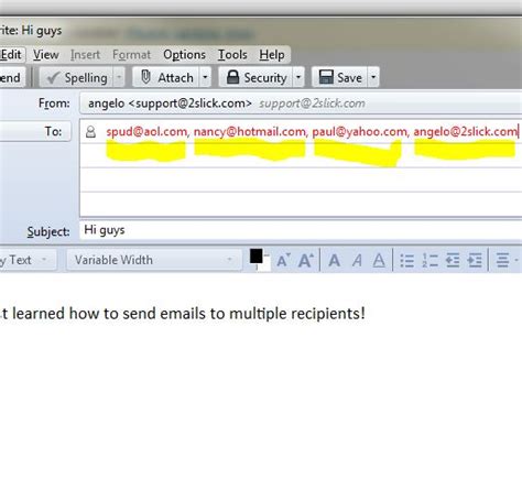 How To Send An Email To Multiple Addresses