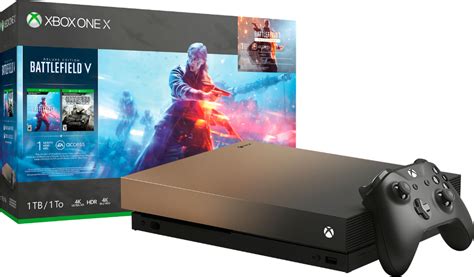 Microsoft Xbox One X 1tb Gold Rush Special Edition Battlefield V Bundle Wit Ebay