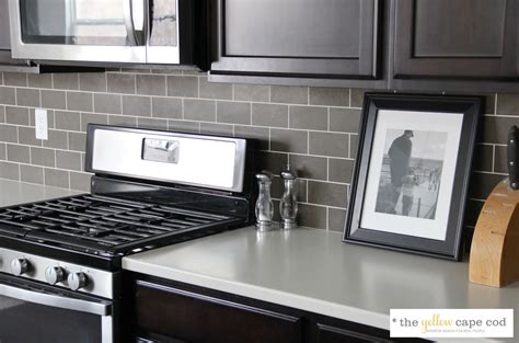 We did not find results for: The Yellow Cape Cod: Dark Tile, Light Grout Kitchen Backsplash