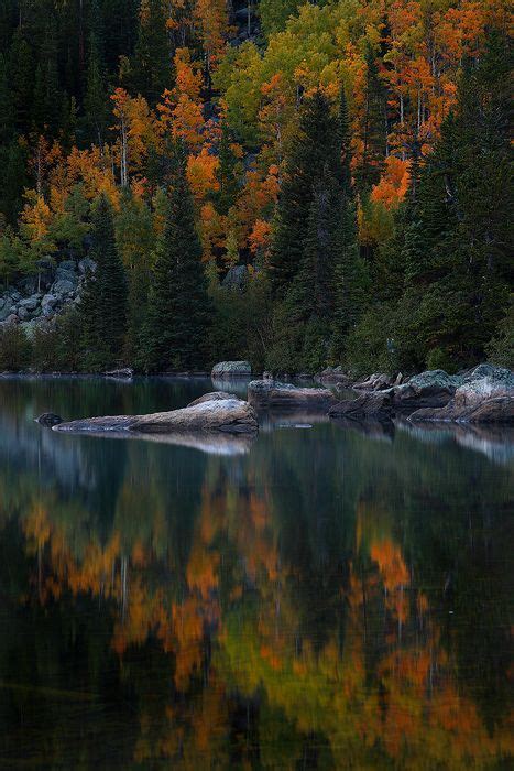 Autumn Reflections Bear Lake Rocky Mountain National Park Colorado