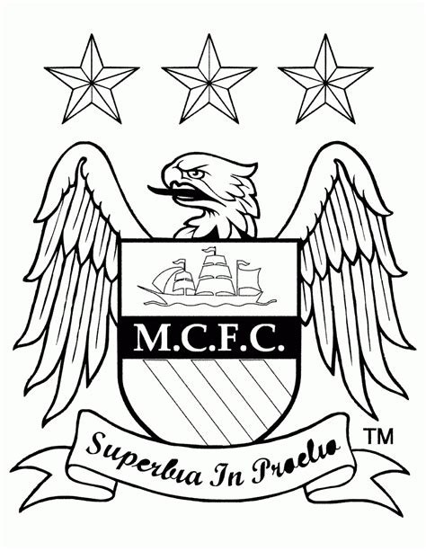 Mewarnai Gambar Logo Klub Manchester City Contoh Anak Paud