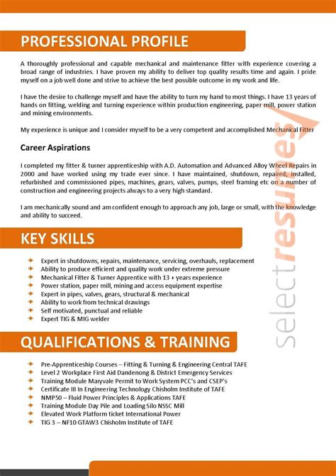 Your cv is a professional document. Mechanic Design 093 - Select Resumes