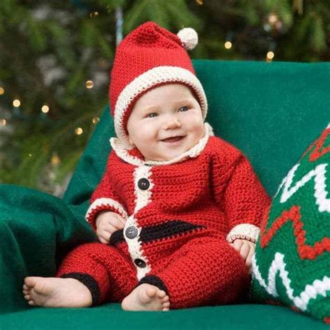 Infant Santa Suit Outfit Romper Free Crochet Pattern In 2020 Crochet