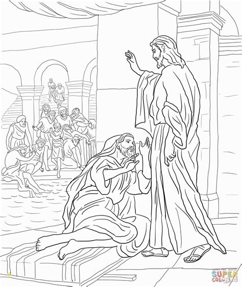 Jesus Heals the Leper Coloring Page | divyajanani.org
