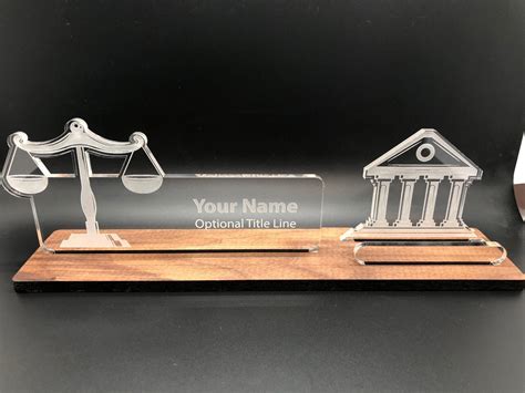 Personalized Lawyer Judge Court Desk Name Plate And Etsy Canada