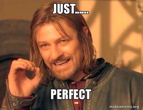 Just Perfect One Does Not Simply Meme Generator