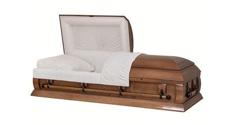 Casket Poplar Gloss Medium Cotton Wood Cercueils Concept