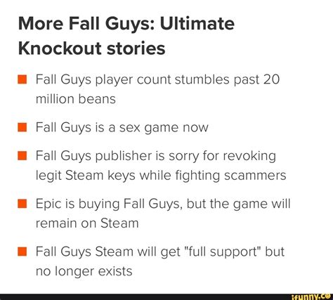 More Fall Guys Ultimate Knockout Stories Fall Guys Player Count