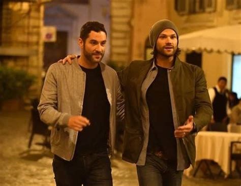 Actor tom ellis is known for playing gary, the love interest in sitcom miranda and the title role in us in 2019, tom ellis married american screenwriter meaghan oppenheimer. Jared and Tom Ellis (Lucifer) in Rome...both casts were ...
