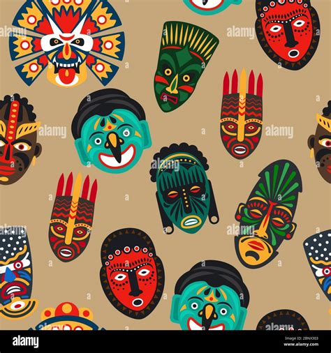 African Tribal Mask Patterns