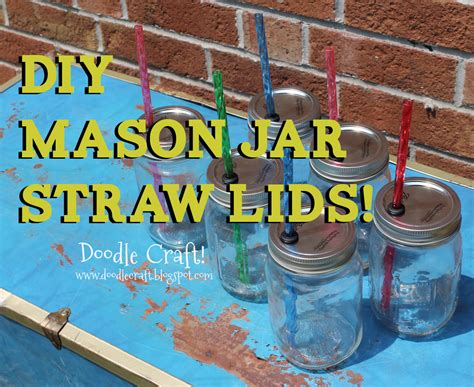 Doodlecraft Diy Mason Jar Straw Lids