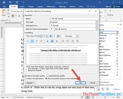 How To Create And Use Styles In Word 2016