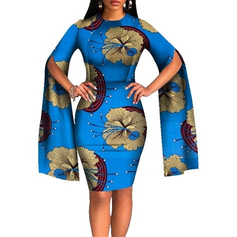 Dashiki African Dresses For Women 2018 Bazin Riche Long Sleeve African Dresses Ankara Fashion