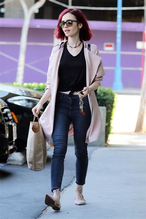 Lily Collins Casual Style At Earthbar In West Hollywood 852016