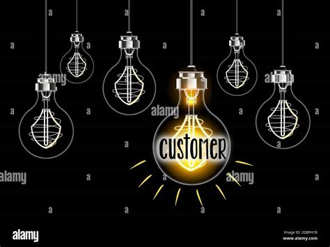 Light Bulb Concept On The Theme Of Customer Stock Photo Alamy