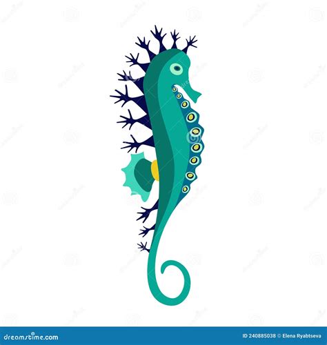 A Seahorse, Colorful Scales Transformed Into Iridescent Pirate Attire
