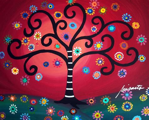 Hungarian folk art print blue and purple flowers this is an image created in adobe illustrator and inspired by the beautiful folk designs of hungary. Gallery of Modern Folk Artist Pristine Cartera-Turkus ...