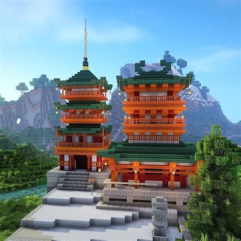 Minecraft Inspiration En Instagram Japanese Styled Temple By