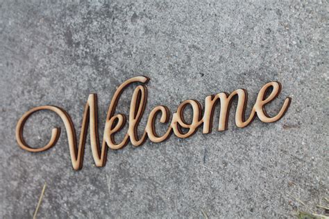 Wood Word Welcome Sign Welcome Welcome Cutout Welcome Diy Wood