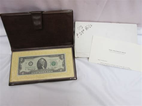 The Official Two Dollar Bicentennial Commemorative Bill Franklin Mint