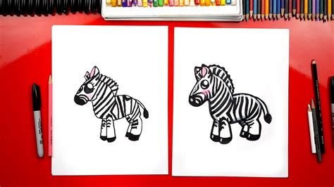 We've got 10 easy pictures for beginners to draw. How To Draw A Cartoon Zebra - Art For Kids Hub