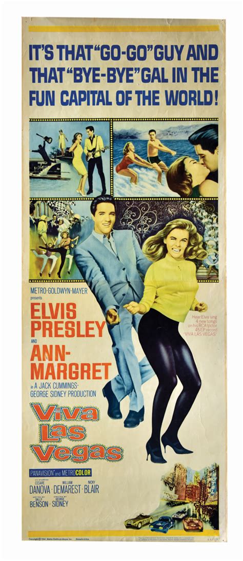 Had he gotten hurt, it would have shut down production.) 1964 Viva Las Vegas Insert Movie Poster - Starring Elvis Pr