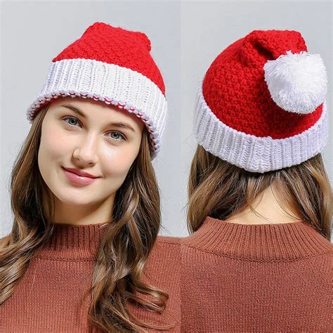 Merry Christmas Party Adults Women Santa Claus Xmas Christmas Hats Soft
