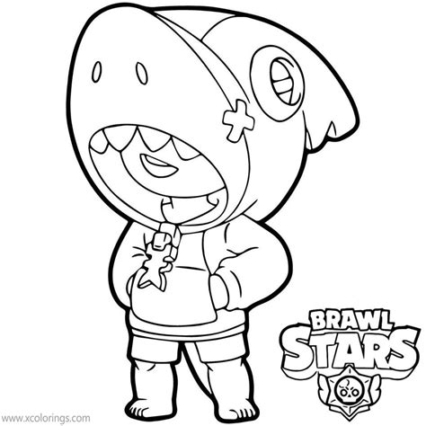 Brawl Stars Coloring Leon Coloring Pages