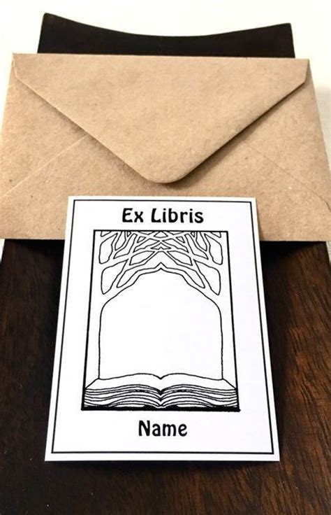 Custom Book Stickers 25 Ex Libris Book Tree Literary Ts Etsy Ex