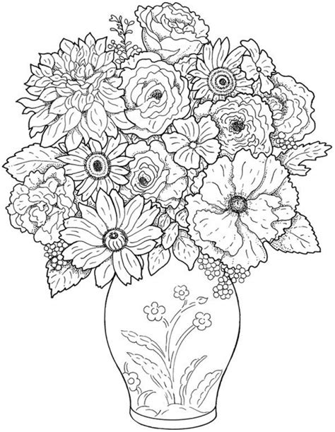 Get This Realistic Flowers Coloring Pages For Adults 61729