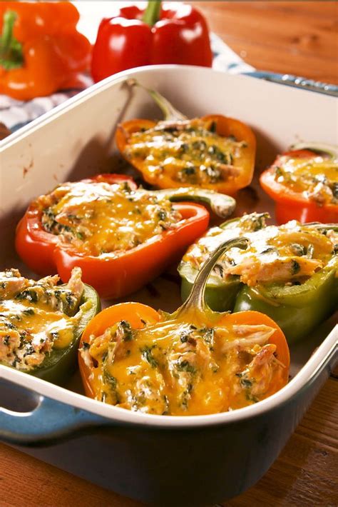 These Creamy Chicken Stuffed Peppers Are Packed With Flavor Recipe
